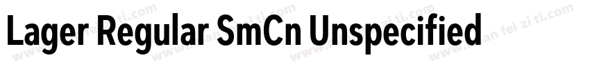 Lager Regular SmCn Unspecified Regu字体转换